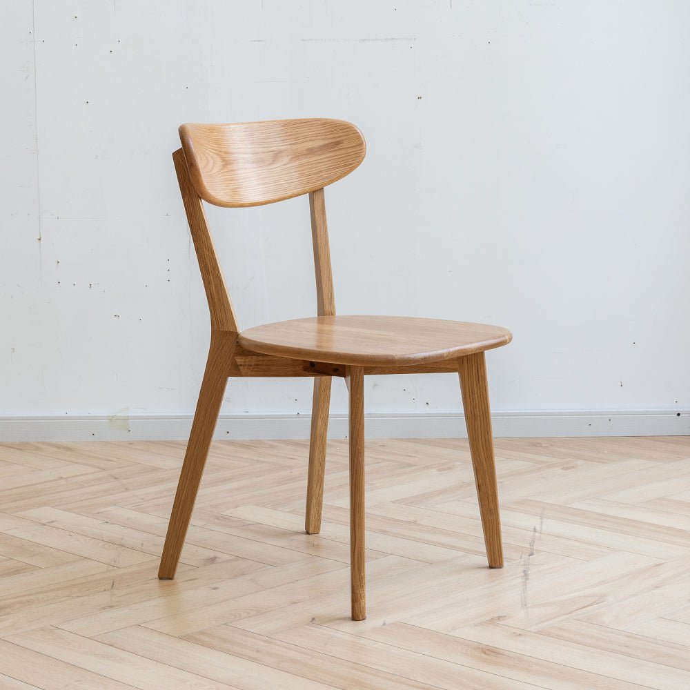 (set of 2 pcs) dining chair wooden fas grade oak natural wood made in north america 100% dirt free wood chair