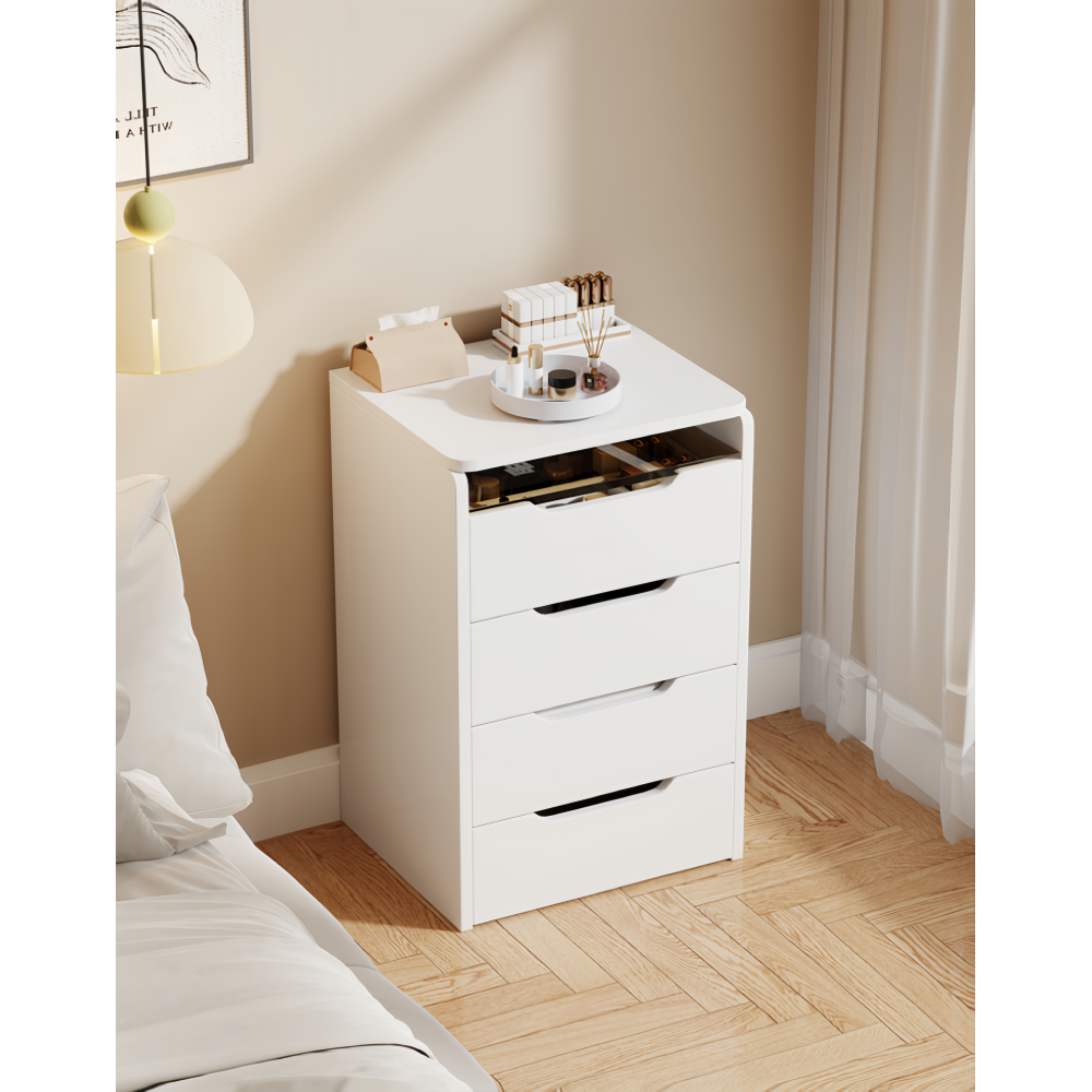 (60cm)3 in 1 vanity desk with plip top mirror,small make up vanity set with visible glass desktop,with 3 drawers
