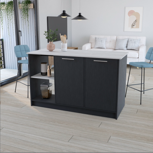 "wooden black onyx kitchen cart for kitchen island fcj padua"