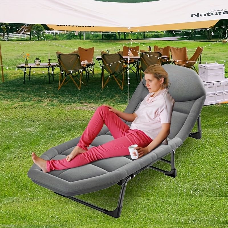 1 pack outdoor camping nap folding bed simple portable single office chair adjustable murphy bed mattress artifact folding bed