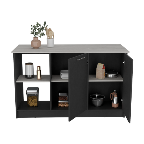 "wooden black onyx kitchen cart for kitchen island fcj padua"