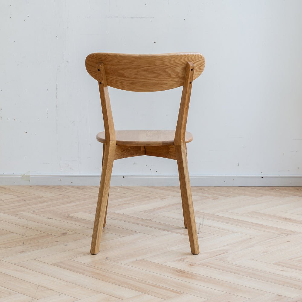 (set of 2 pcs) dining chair wooden fas grade oak natural wood made in north america 100% dirt free wood chair