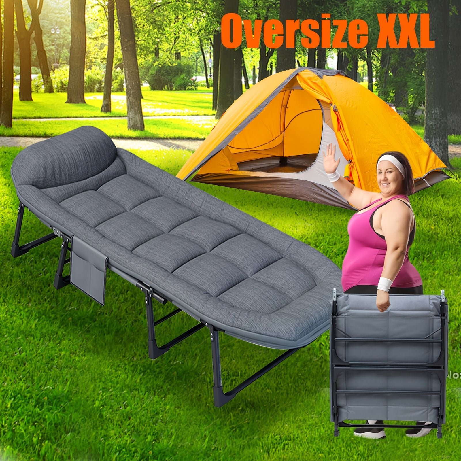 1 pack outdoor camping nap folding bed simple portable single office chair adjustable murphy bed mattress artifact folding bed