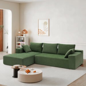 109*68" modular sectional living room sofa set, modern minimalist style couch, salon, 2 pc free combination, l shape