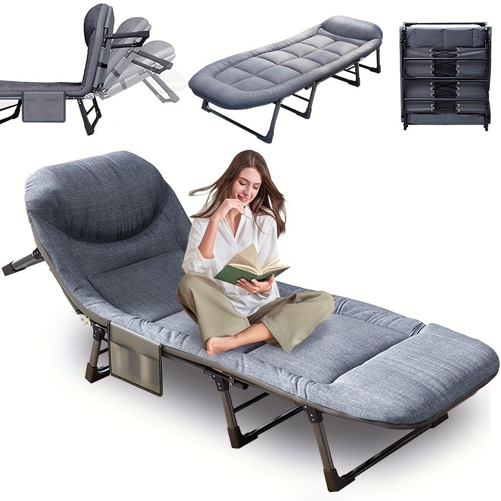 1 pack outdoor camping nap folding bed simple portable single office chair adjustable murphy bed mattress artifact folding bed