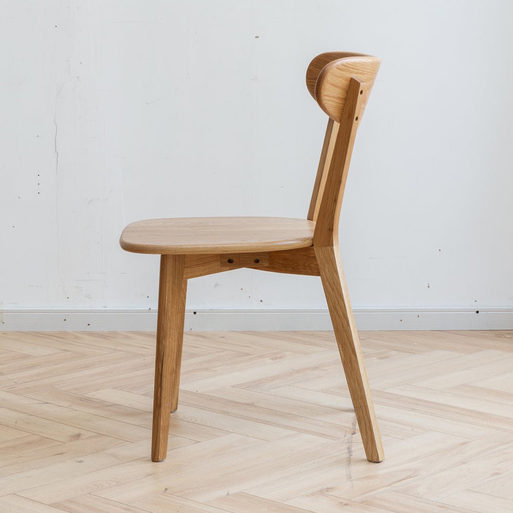 (set of 2 pcs) dining chair wooden fas grade oak natural wood made in north america 100% dirt free wood chair